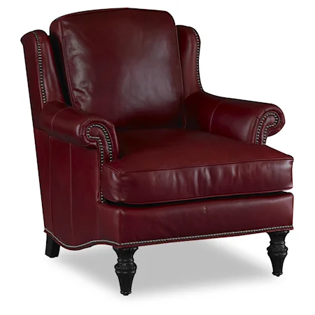 Traditional Styled Harrison Club Chair with Decorative Nail Head Trim